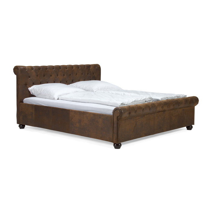 Massivum Schlittenbett Chesterfield, 180 x 200 cm | Wayfair.de